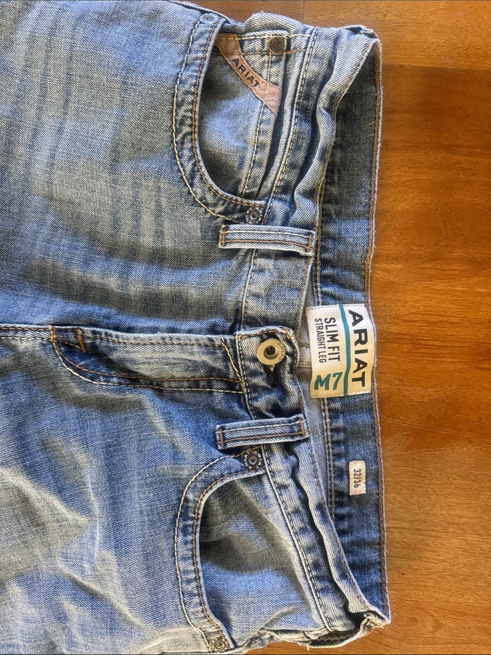 Ariat Slim Fit Men's Jeans in Light Blue Wash